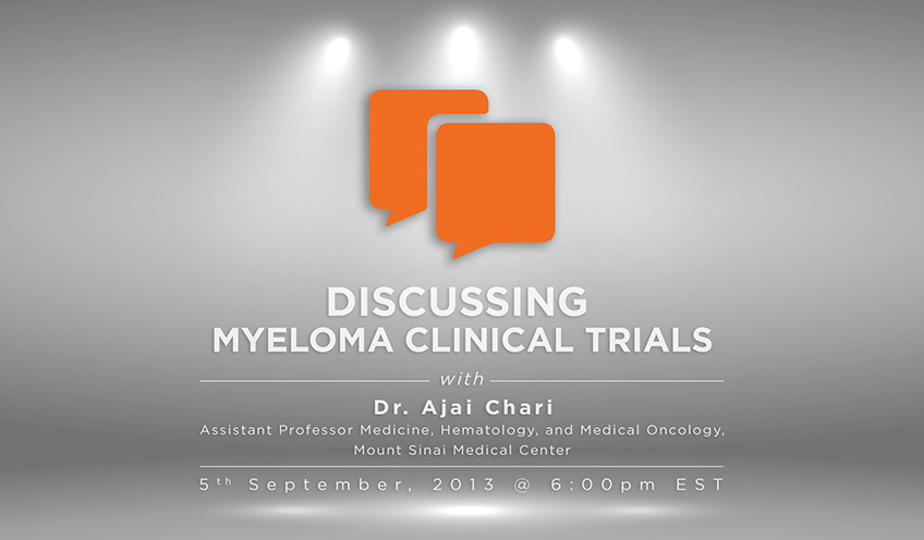 Discussing Myeloma Clinical Trials with Dr.Chari from Mount Sinai